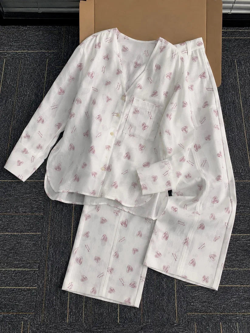 BARBARY V-NECK CO-ORD SET'S