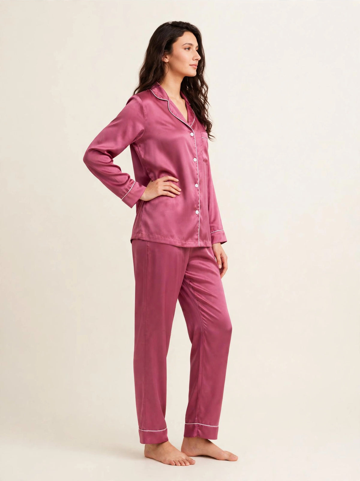 PLAIN SILK - DARK PINK