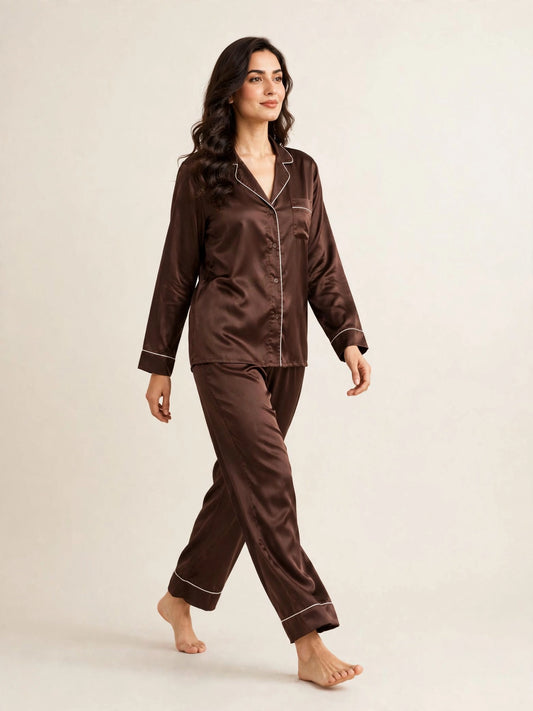 PLAIN SILK - BROWN