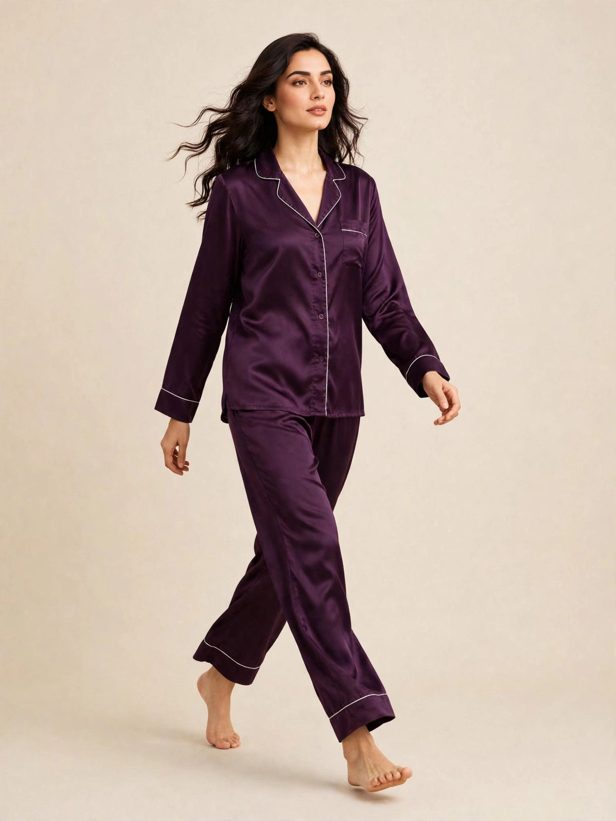 PLAIN SILK - MIDNIGHT PURPLE