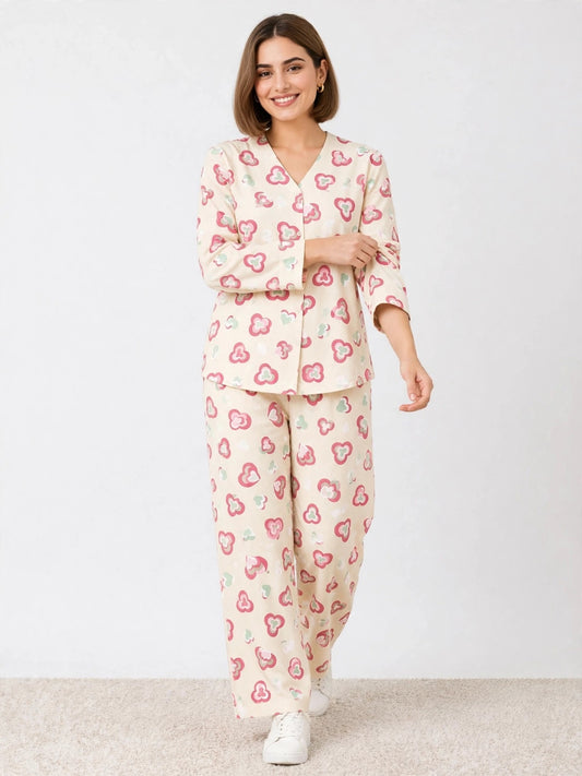 BARBARY V-NECK CO-ORD SET'S
