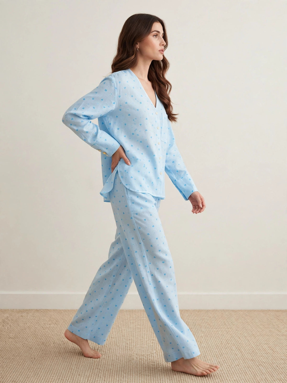 BARBARY V-NECK CO-ORD SET'S