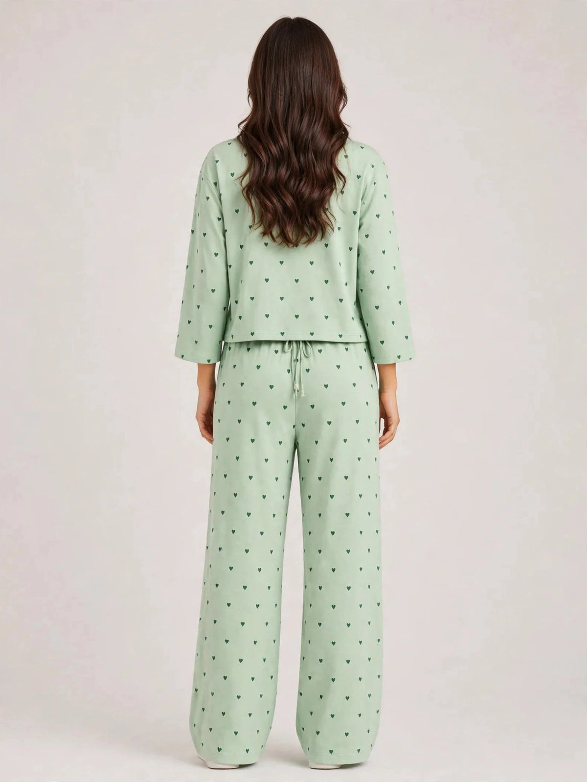 Women's Premium Barbary Fabric Sleepwear Set – Loose Trouser & Short Tee