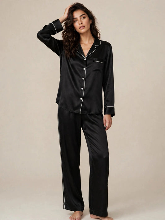PLAIN SILK - BLACK