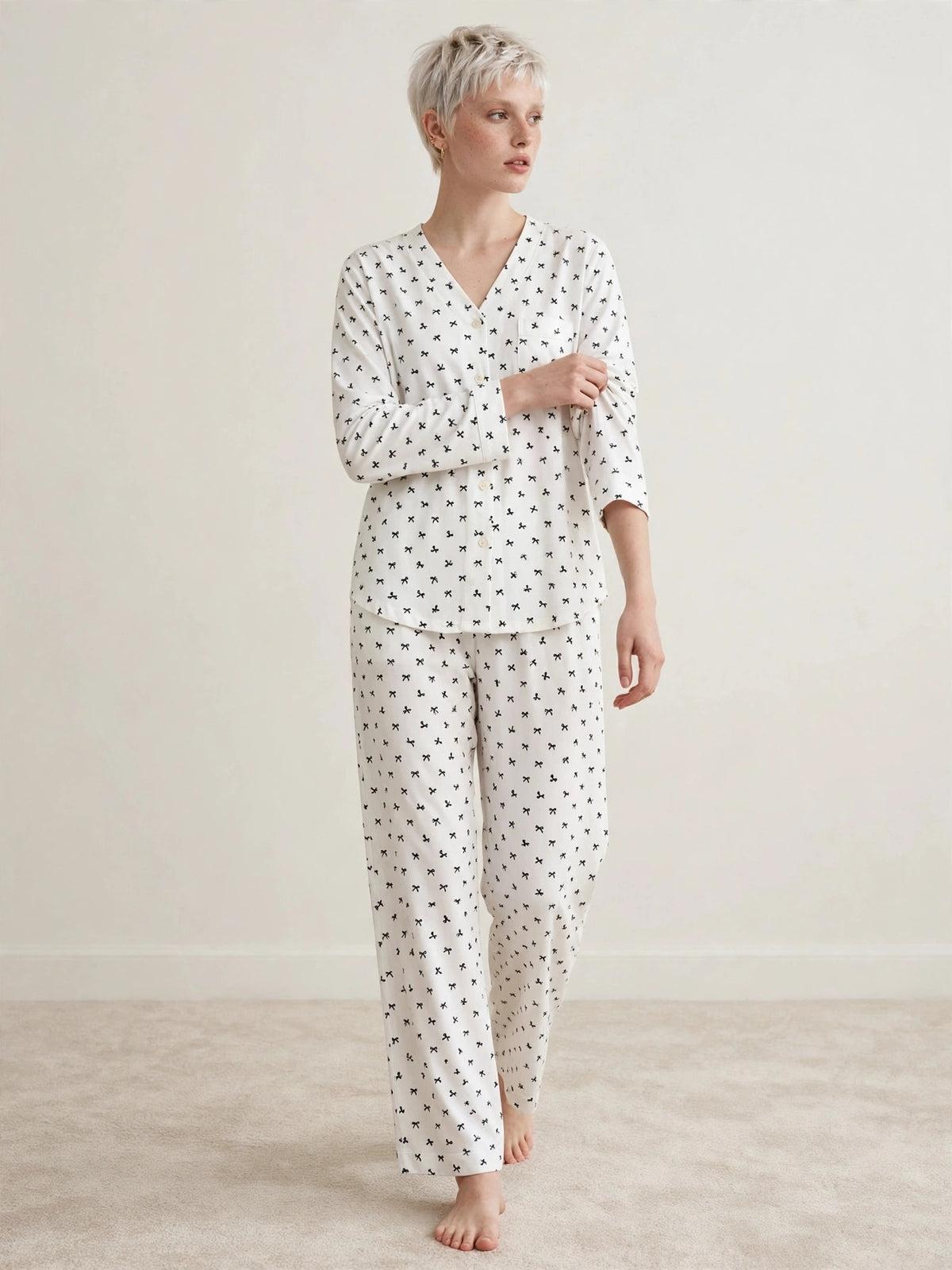 BARBARY V-NECK CO-ORD SET'S