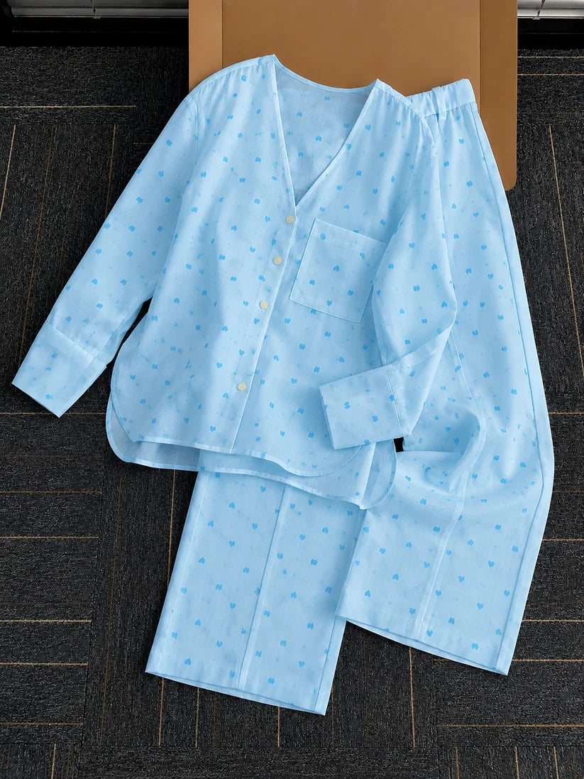 BARBARY V-NECK CO-ORD SET'S