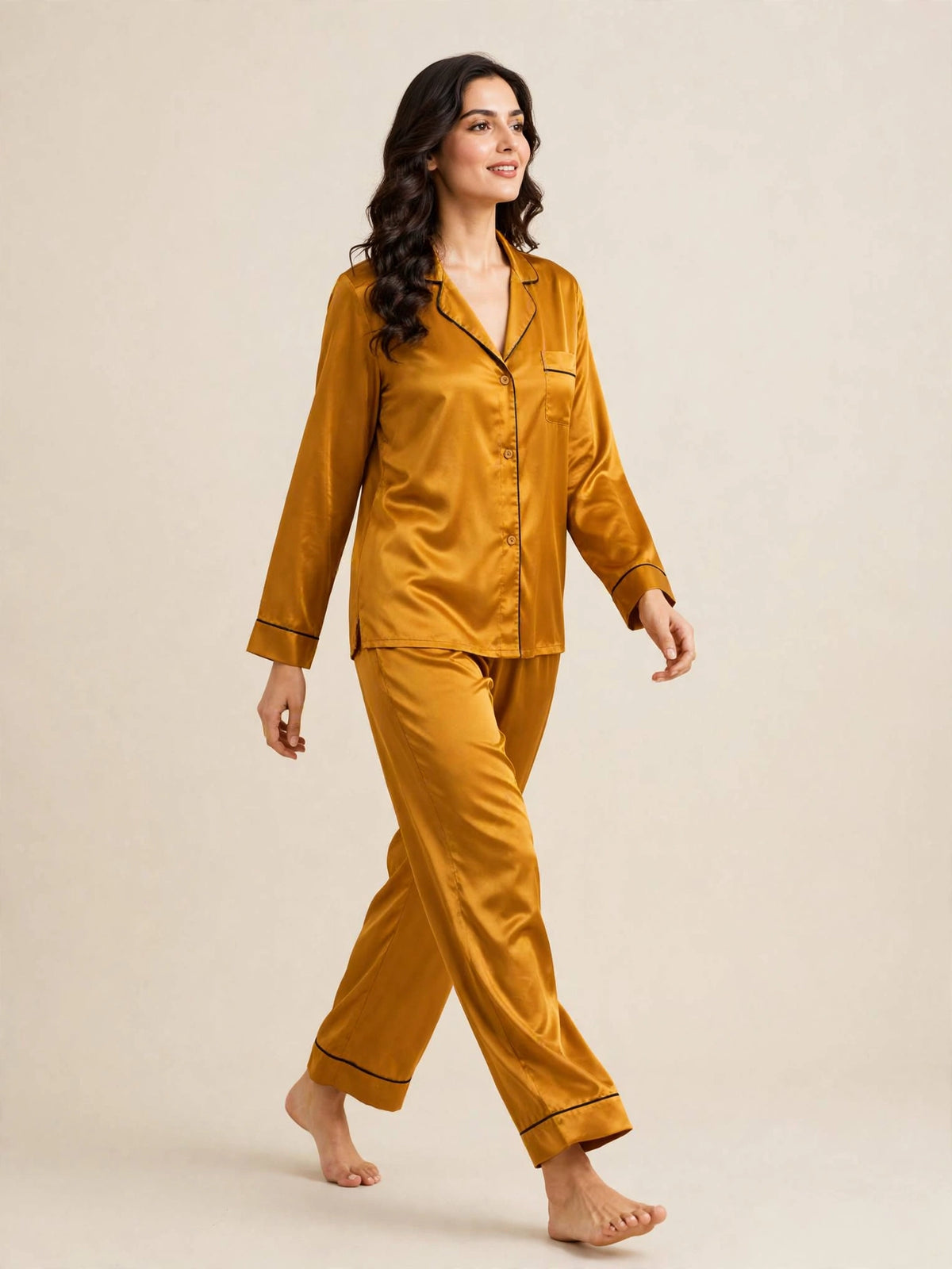 PLAIN SILK - CAMEL