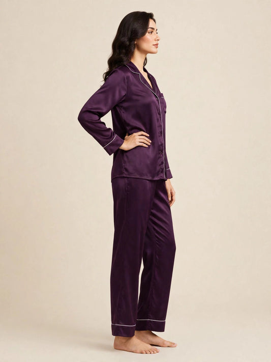 PLAIN SILK - MIDNIGHT PURPLE