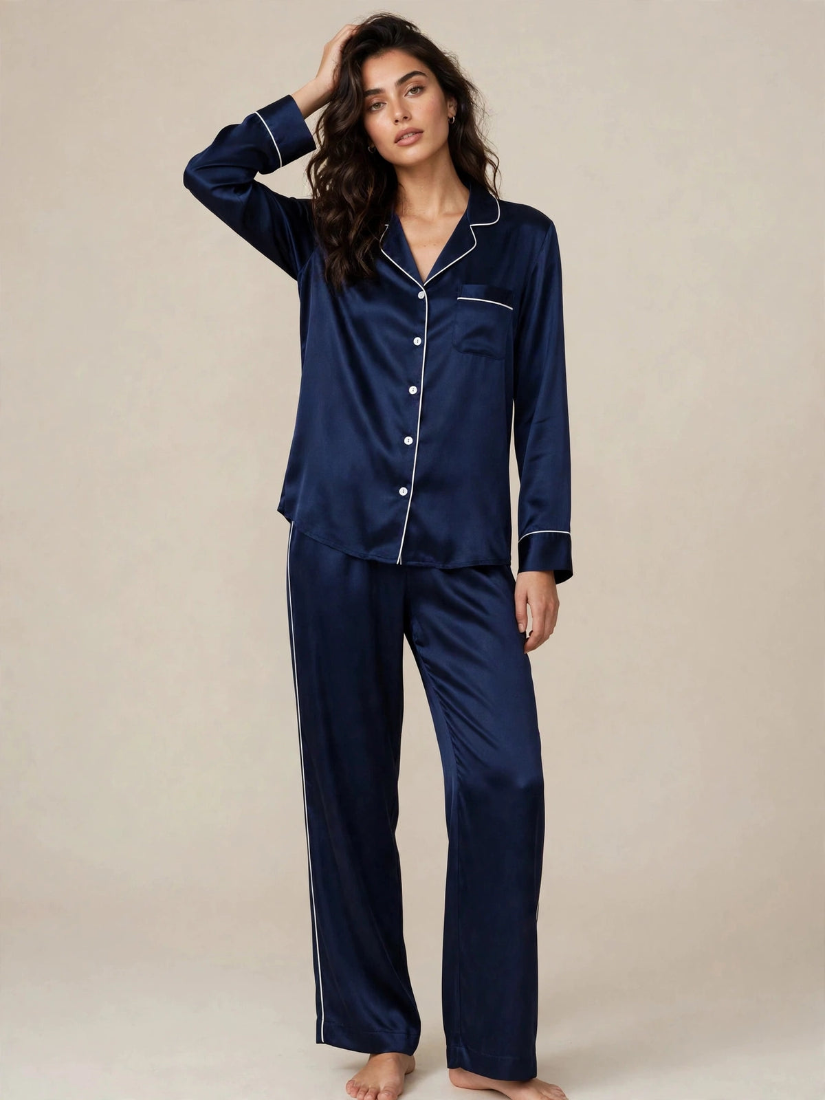 PLAIN SILK - BLUE