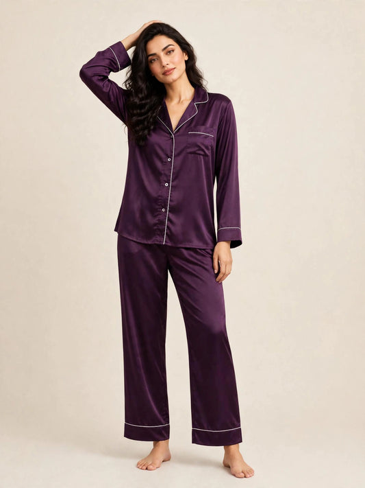PLAIN SILK - MIDNIGHT PURPLE