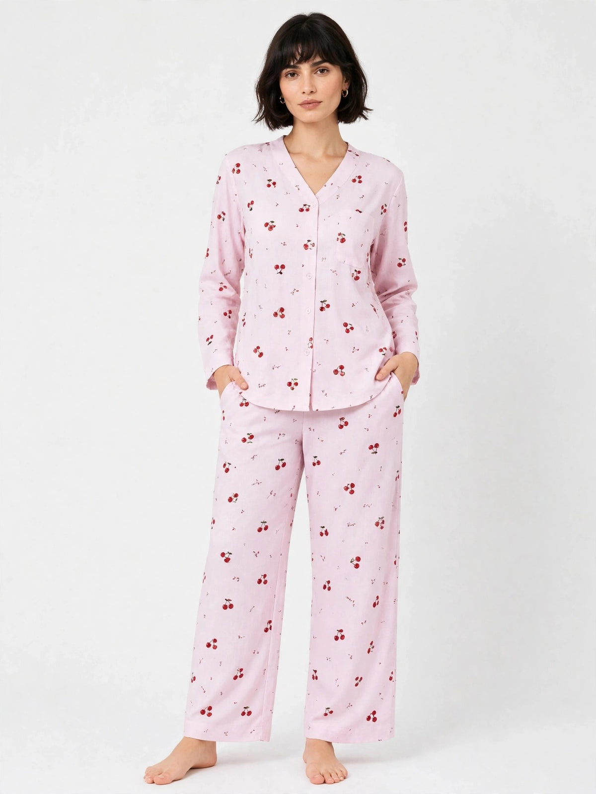 BARBARY V-NECK CO-ORD SET'S