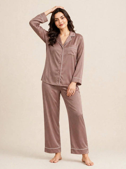 PLAIN SILK - DUST BROWN