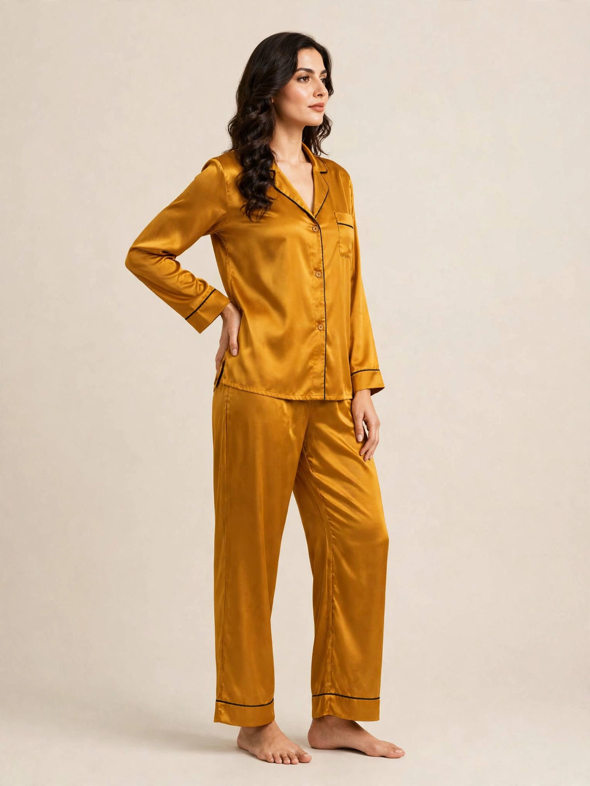 PLAIN SILK - CAMEL