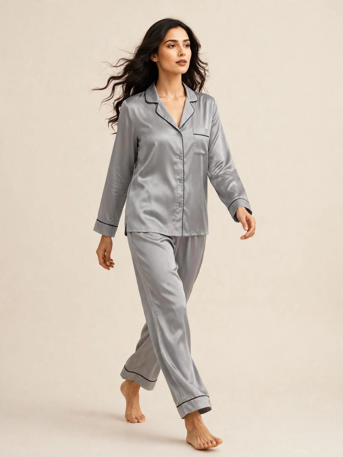 PLAIN SILK - GREY