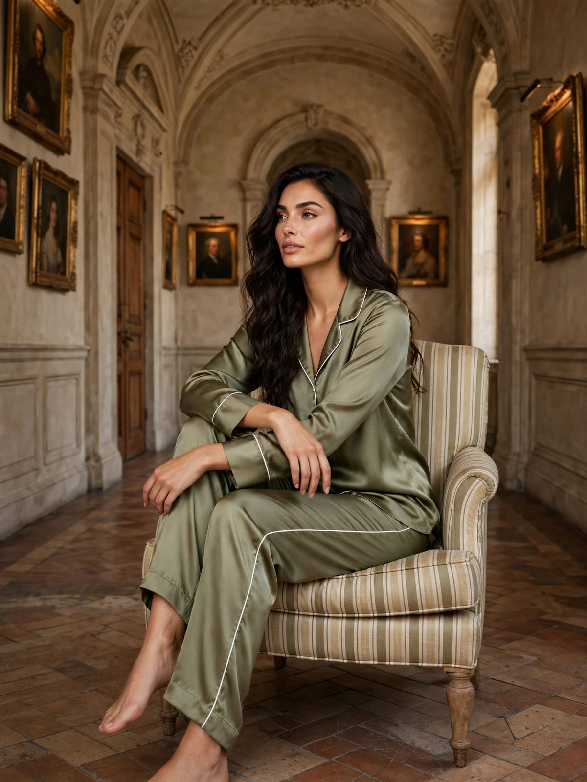 PLAIN SILK - OLIVE